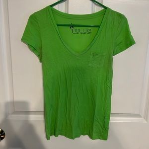 Lime green t-shirt nollie